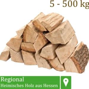 Flameup Brennholz Eiche, 150 kg, 25 cm, kammergetrocknet, ofenfertig, für Ofen, Kamin, Feuerschale und Grill